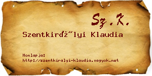 Szentkirályi Klaudia névjegykártya